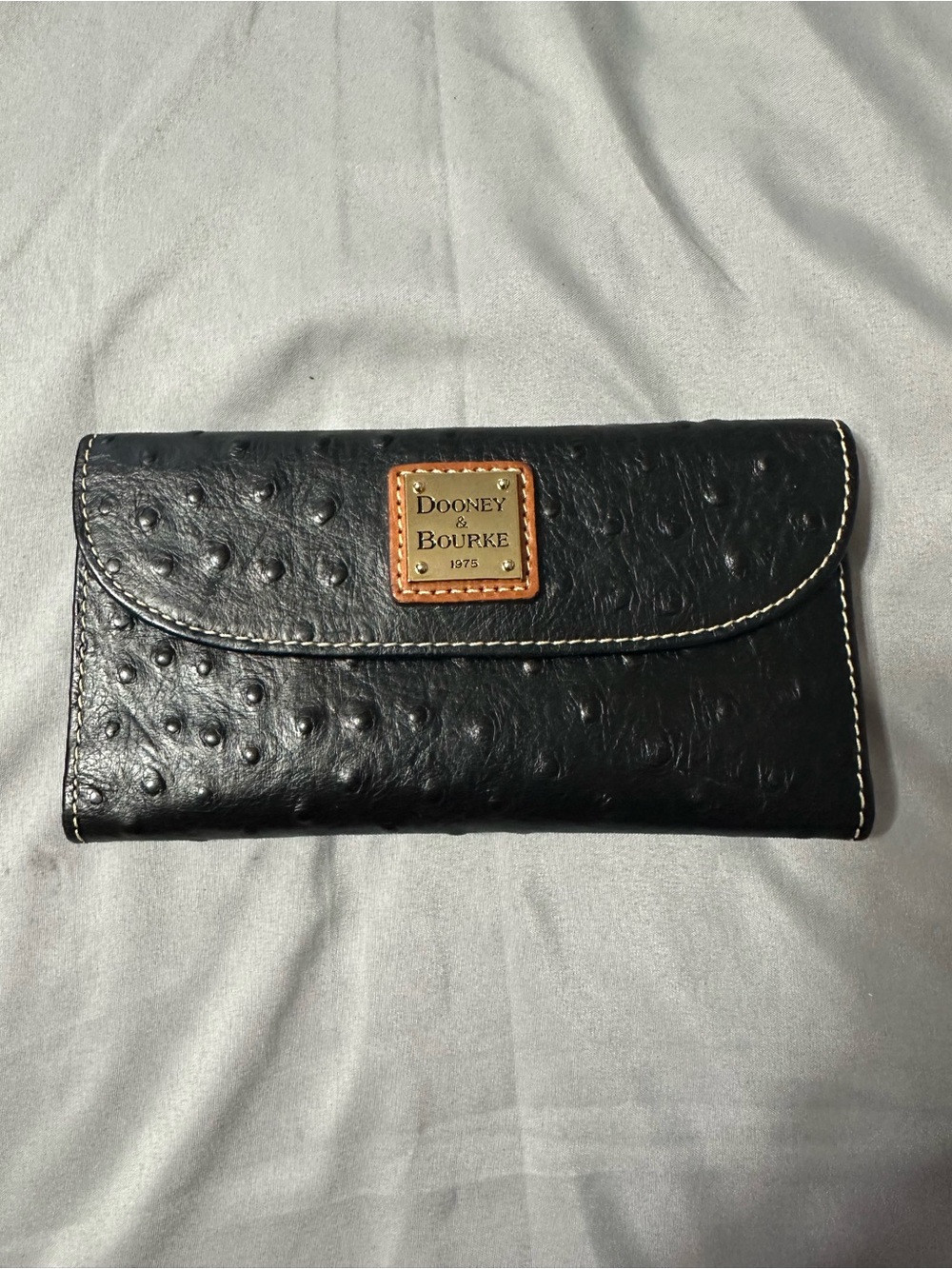 DOONEY & BOURKE OSTRICH CONTINENTAL BIFOLD WALLET